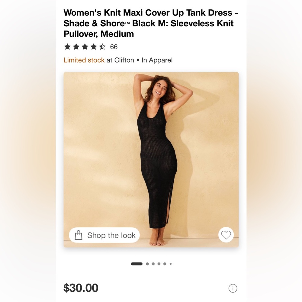 Shade & Shore Black Knit Swim Cover-Up - Picture 4 of 10